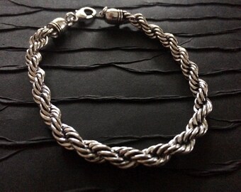 ブレスレット LANARCHIVE twisted mix chain bracelet Chain Links Bracelet , Handcrafted Twisted Braided Wire