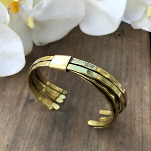Hammered gold cuff, Geometric Modern Gold Bangle Cuff Bracelet, Adjustable, Minimalist cuff  Unisex bracelet, Gift for coworker, friend