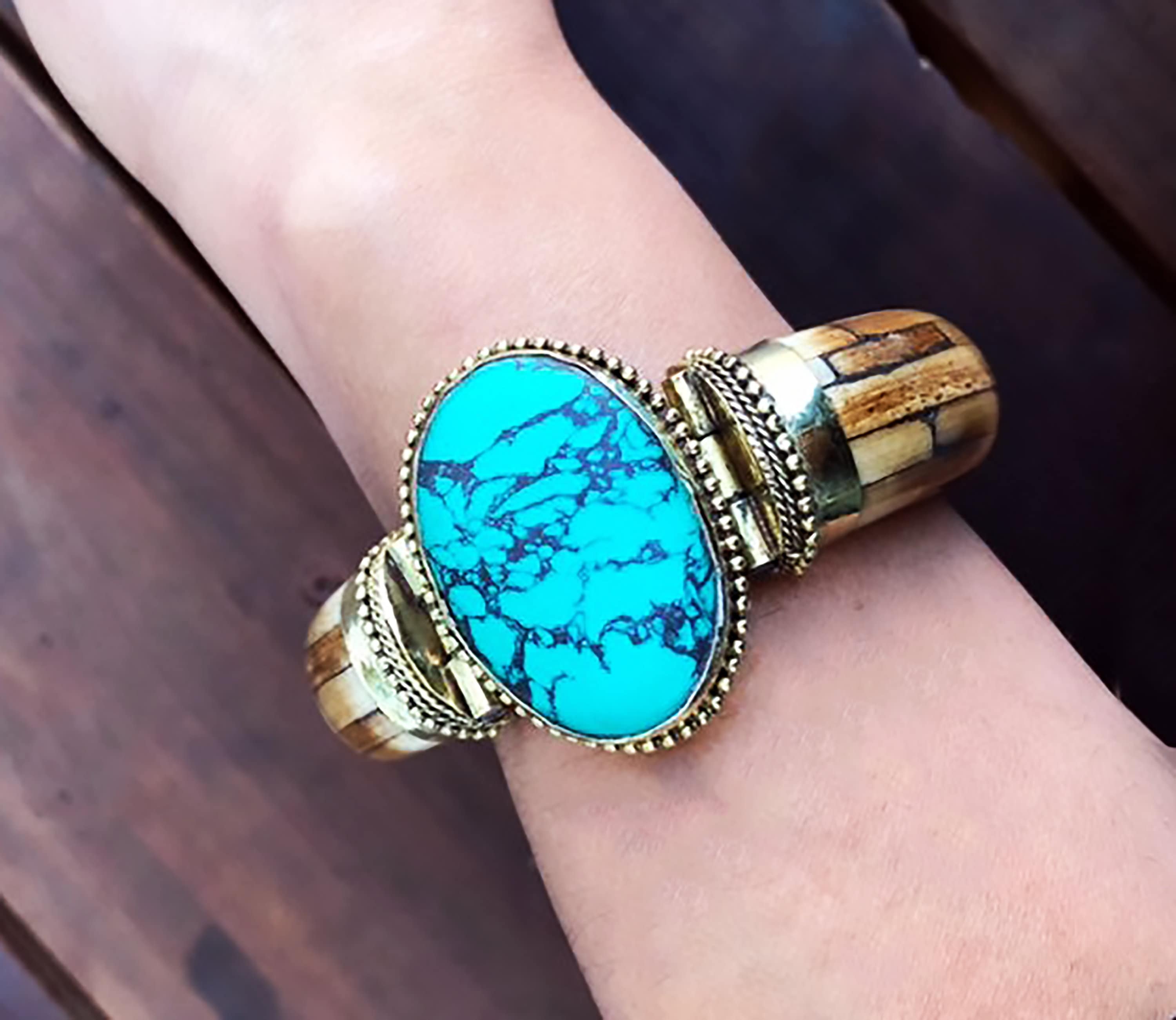 Taneesi Turquoise Cuff Bracelet,Tribal Vintage Bohemian Cuff,Nepal Jewelry,Afghani Ethnic Cuff Bracelet Taneesi Turquoise Cuff Bracelet,Tribal Vintage Bohemian Cuff,Nepal Jewelry,Afghani Ethnic Cuff Bracelet