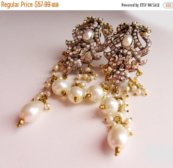 Victorian Bridal Pearl Earrings Bridal 