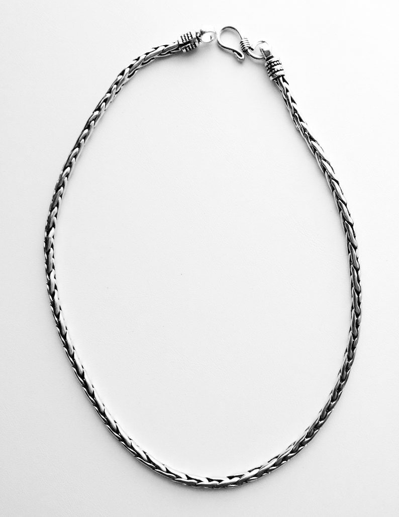 Men's Thin Silver Chain Necklace Rope Silver Chain Unisex Etsy Israel