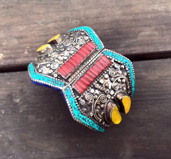 Antique Silver CUFF Bracelet,Nepal Tribal cuff- W… - image 2