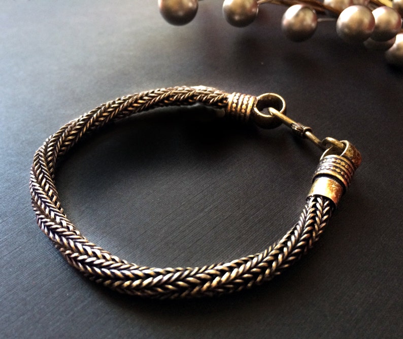 Twisted Silver rope chain bracelet,AS Seen COSMOPOLITAN UK,Magazine Men Silver bracelet,silver bracelet women,bracelet Taneesi YB108 image 1