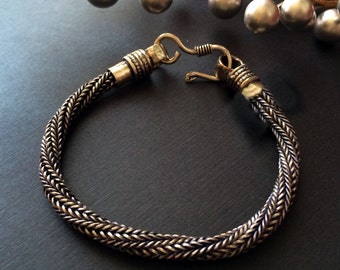 Twisted Silver rope chain bracelet,AS Seen in COSMOPOLITAN UK,Magazine Oct 2014  Men Silver bracelet, silver bracelet Handmade Chain Taneesi