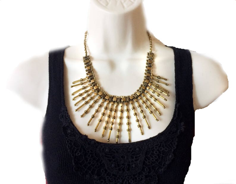 Gold tribal necklace Clearance