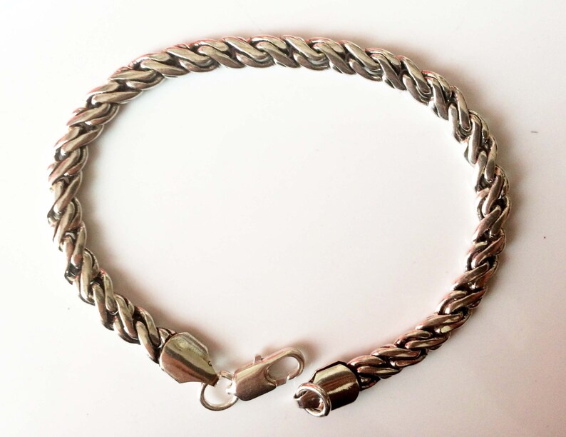 Snake Silver Rope Chain Braceletmen's Chain Bracelet Men Etsy