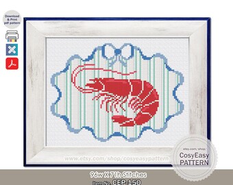 CEP-150 'Shrimp' , Cross Stitch Pattern pdf
