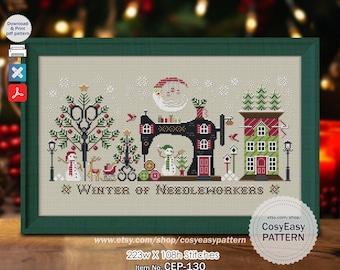 CEP-130 Patrón de punto de cruz 'Invierno de las bordadoras' en formato PDF