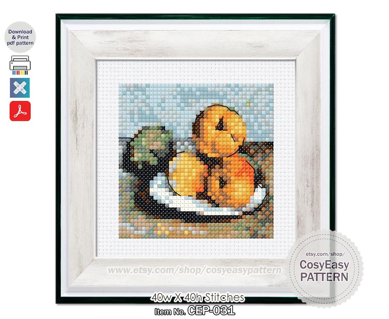 CEP-031 'still Life With Quince, Apples and Pears' Cross Stitch Pattern ...