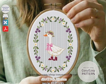 CEP-141 'Piquenique de Gansos' - Padrão de Ponto Cruz em PDF