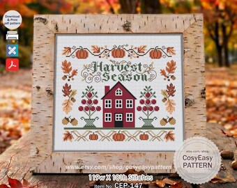 CEP-147 Patrón de punto de cruz 'Temporada de cosecha' en formato PDF