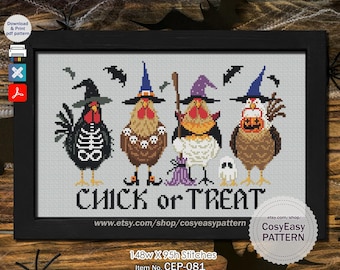 CEP-081 Patrón de punto de cruz 'Pollito o golosina' en formato PDF