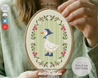 CEP-139 'Piquenique de Gansos' - Padrão de Ponto Cruz em PDF