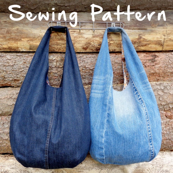 Handbag Sewing Pattern, DIY Slouchy Jeans Bag, Hobo Bag Printable PDF  Pattern and Instructions, Easy Photo Tutorial Download - Etsy