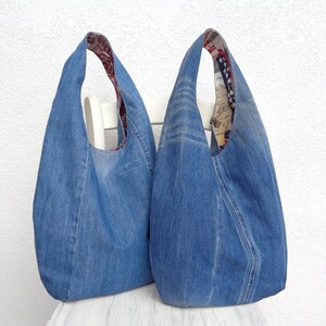 DIY Handbag Sewing Pattern, Slouchy Jeans Bag, Hobo Bag Printable PDF ...