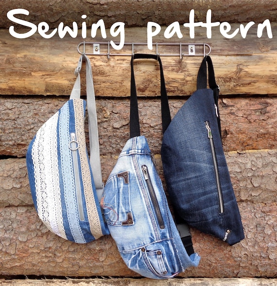 Sewing Pattern to Make Fanny Pack Bum Bag Hip Bag Printable PDF Pattern and Instructions DIY Waist Bag Easy Photo Tutorial Download Etsy