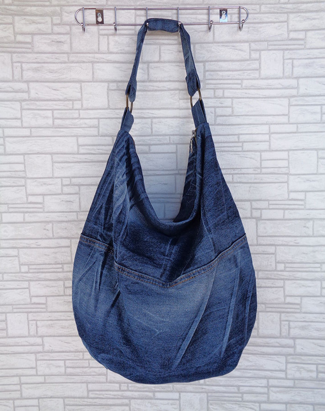 Large hobo bag slouchy tote handbag purse shopper weekend | Etsy