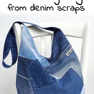 Sewing E-pattern, DIY Denim Purse Pattern, Slouchy Shoulder Bag to Make ...