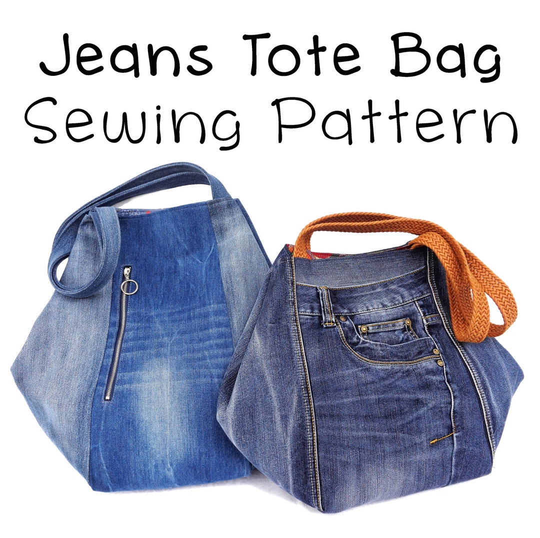 Tote Bag Sewing Pattern, Jeans Handbag With Folded Sides, DIY Denim Bag Printable PDF Pattern and Instructions, Easy Tutorial Ebook Download - Etsy tote-bag-sewing-pattern-jeans-handbag-with-folded-sides-diy-denim-bag-printable-pdf-pattern-and-instructions-easy-tutorial-ebook-download-etsy