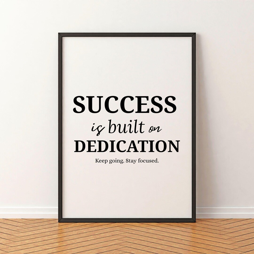 Success Quote Wall Art Printable | Motivational Print | Office Decor ...