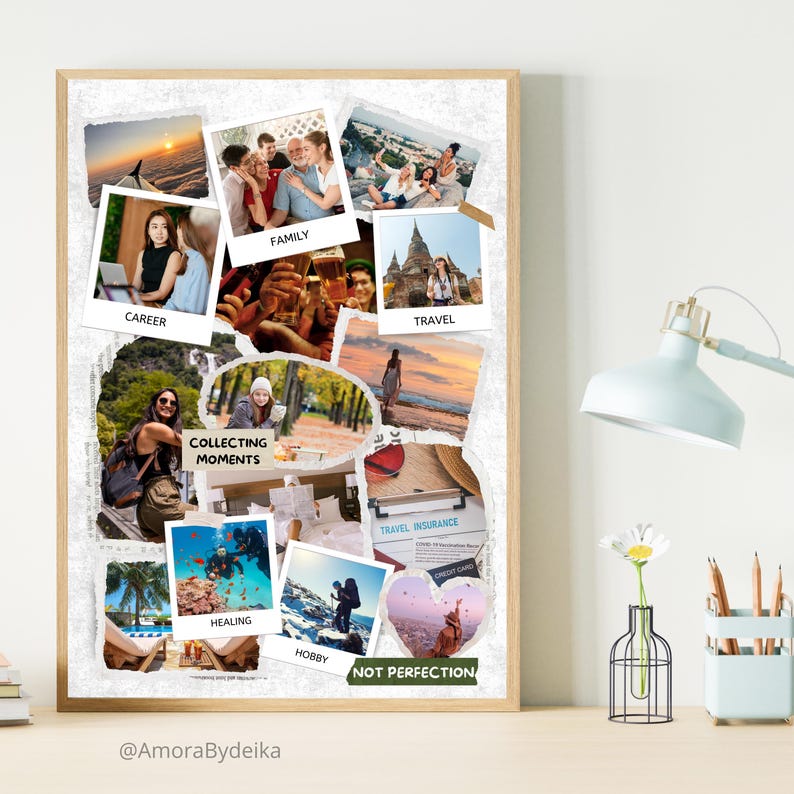 Life Moments Collage Template | Editable Canva Scrapbook | Printable ...