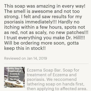 8oz. Eczema Soap Bars. for treatment of Eczema and psoriasis. We reccomend lathering soap on hands first, then applying to affected area. image 4