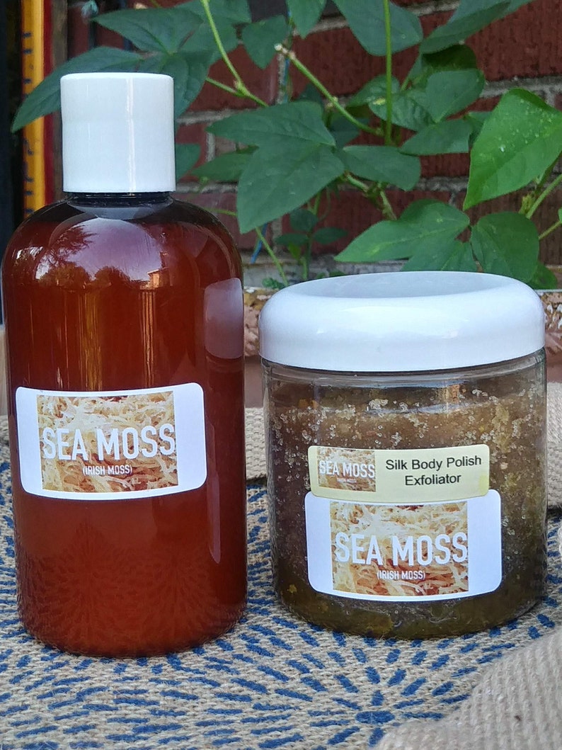 Jamaican Irish Sea Moss Body Wash and Sugar Scrub Polish.. Etsy