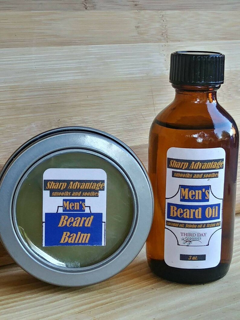 Men's Beard Oil and Beard Balm Daily Maintenance Kit. Etsy