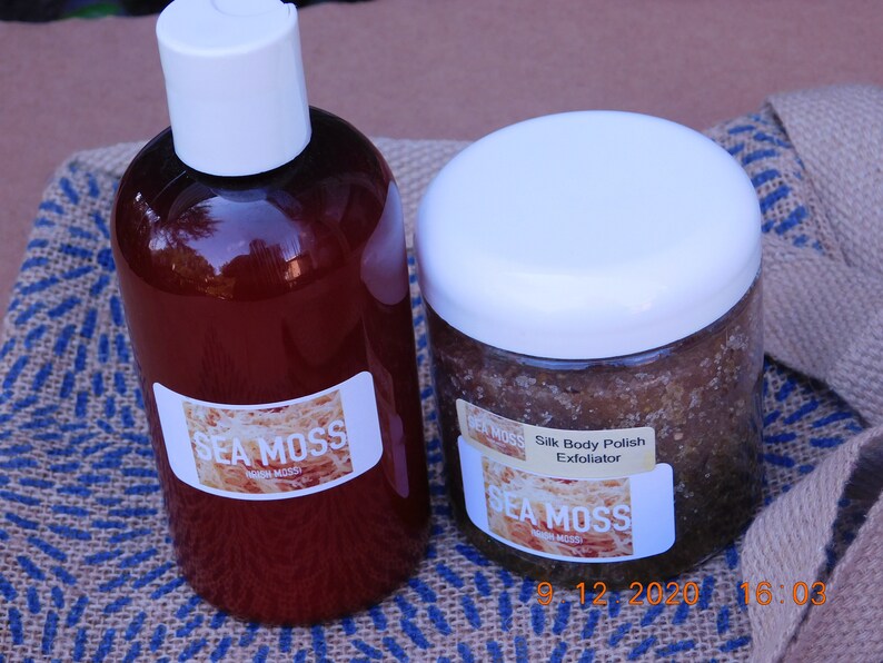 Jamaican Irish Sea Moss Body Wash and Sugar Scrub Polish.. Etsy