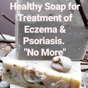 8oz. Eczema Soap Bars. for treatment of Eczema and psoriasis. We reccomend lathering soap on hands first, then applying to affected area. image 2