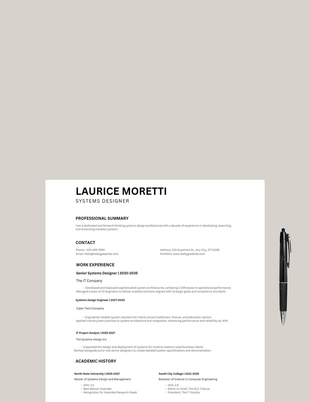 Editable Modern ATS Friendly Resume & Cover Letter Template | Canva CV ...