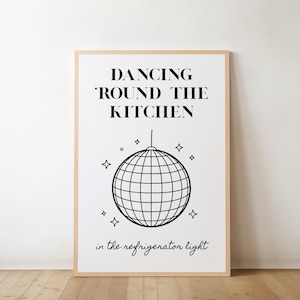 Dancing Round The Kitchen Digital Print, Swiftie Wall Art, Song Lyrics Wall Art, All Too Well, Red Album, Housewarming Gift, Wedding Gift