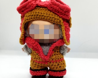 Crochet a Pilot Costume for 17cm Doll - Easy PDF Pattern Tutorial