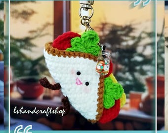 Crochet Sandwich Keychain Pattern: Amigurumi Play Food DIY (PDF Pattern)