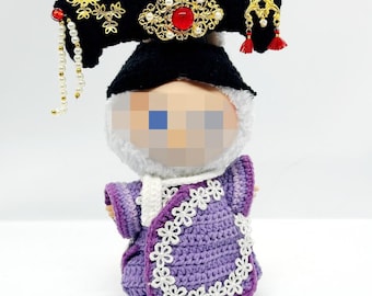 Qing Princess Outfit for 17cm Doll, Custom Colors Available, Handmade Doll Clothes