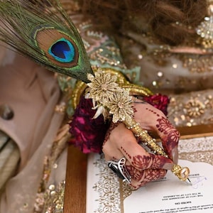 Üppiger Goldhochzeitsstift, Nikah-Stift, dekorativer Kugelschreiber, Barockstift, Heiratsurkunde, Islamischer Hochzeitsvertrag