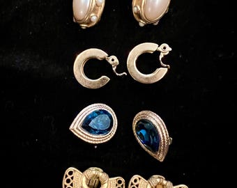 Lot De Bijoux Vintage / Fantaisie - Boucles D'oreilles Et Autres - Multicolore, état Correct