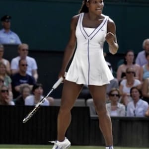 Serena Smash Classic Nike Dri-fit Tennis Dress Size Medium White with Black