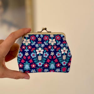 Monedero Monedero pequeño Monedero con cierre Monedero hecho a mano Bolso Noir