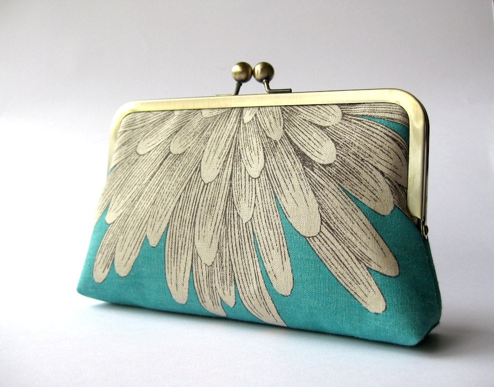 Turquoise sale clutch purse