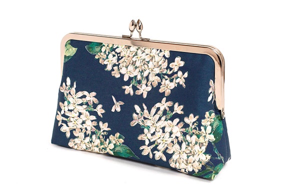 midnight blue clutch bag