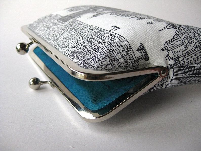 New York City Day Light Clutch Purse Bag Noir Evening Purse Etsy