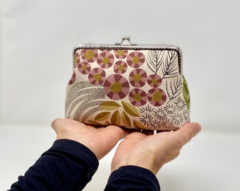 Mini clutch bag, Nature mini purse, Small bag, Make up bag, Notion bag, Gift for Her,Cosmetic case, BagNoir, Knitters gift