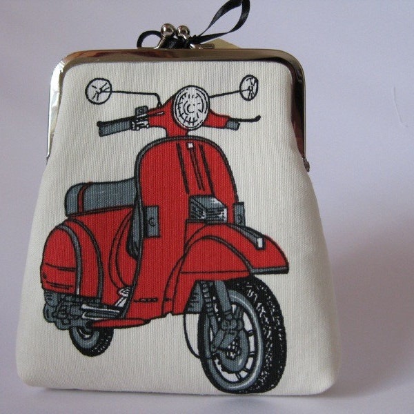 Retro Vespa  coin purse- Last one