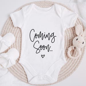 Personalized Baby Bodysuit - Coming Soon - Baby Announcement