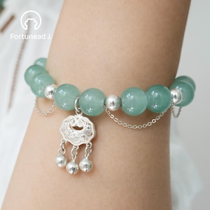 Sterling Silver Fu Symbol Bracelet: Lucky Chinese Talisman