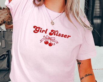 Girl Kisser Shirt, Pride Shirt, Gay Shirt, Lesbian Shirt, Bisexual Shirt, Queer Shirt, LGBT Shirt, Subtle Gay Shirt, Fruity Shirt