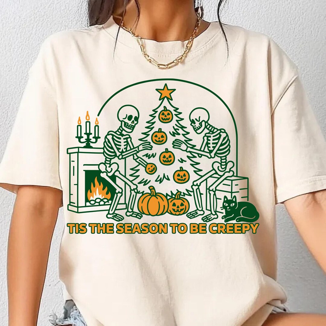 Tis the Season to Be Creepy PNG SVG, Funny Halloween Quote Design ...