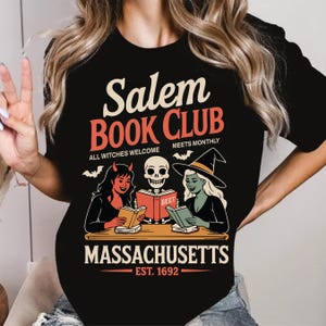 Salem Witch Book Club PNG SVG, Funny Halloween Reading Shirt PNG, Spooky Witchy Reader Sublimation Design, Halloween Reading Png