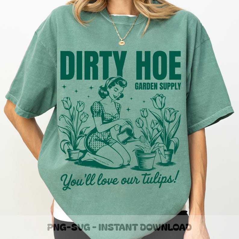 Divertente targa in metallo vintage The Dirty Hoe Garden